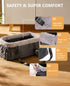 9lbs BurgeonNest Center Console Dog Car Seat for Small Dogs up to - Sturdy Metal Frame Anti-Collapse Pet Booster Seat