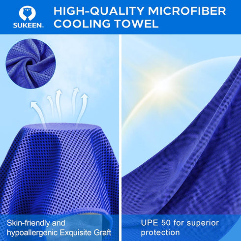 (40"x12"), Sukeen Cooling Towels Soft Breathable Cooling Towels for Neck and Face, Sweat Towel Cooling Neck Wraps