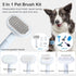 5 IN 1 Pet Grooming Brush Kit, Self Cleaning Slicker Brush for Dogs & Cats, Suitable for Small & Large Pets, Blue