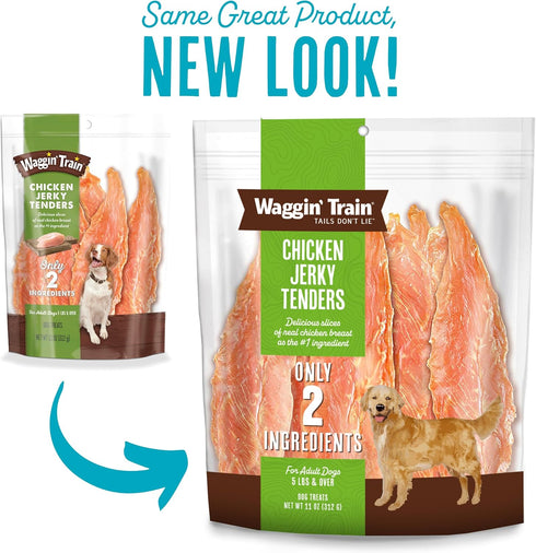 Waggin' Train Limited Ingredient, Grain Free Dog Treat; Chicken Jerky Tenders - 18 oz. Pouch