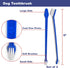 Duke's Pet Products Set: 8 1/2" Two-Piece Dog Toothbrush Double Sided Canine Dental Hygiene Brushes with Long Handles