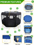45 45 22" Portable Pet Playpen * * Premium Large Size Puppy Kennel - Best for Small and Medium Size Dogs and Cats