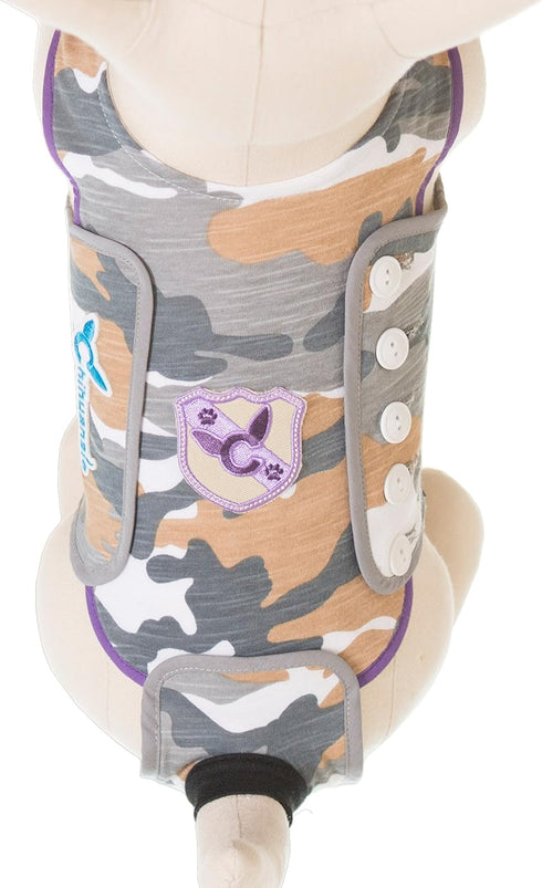 WOOF! Purple Full Body Dog Diaper - Medium Size for Hygienic Absorption