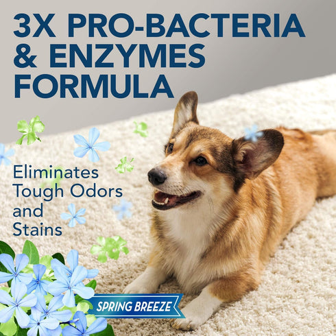 Simple Solution Extreme Pet Stain and Odor Remover, Enzymatic Cleaner, Spring Breeze, 32 Ounces