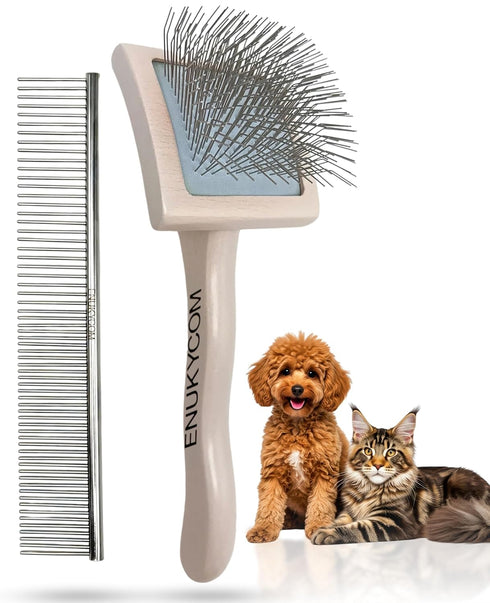 Grooming Dog Slicker Brush for Toy Poodle, Small Doodles & Maine Coon