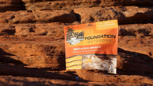 Backpacking Biscuits and Sausage Gravy, Freeze Dried & Camping Food, Emergency Food, High Protein Meal