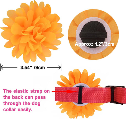 10 Pieces Dog Collar Flower Accessories, Bow Ties, Charms for Girl Boy Dogs and Cats, 9 cm/3.54 Inch