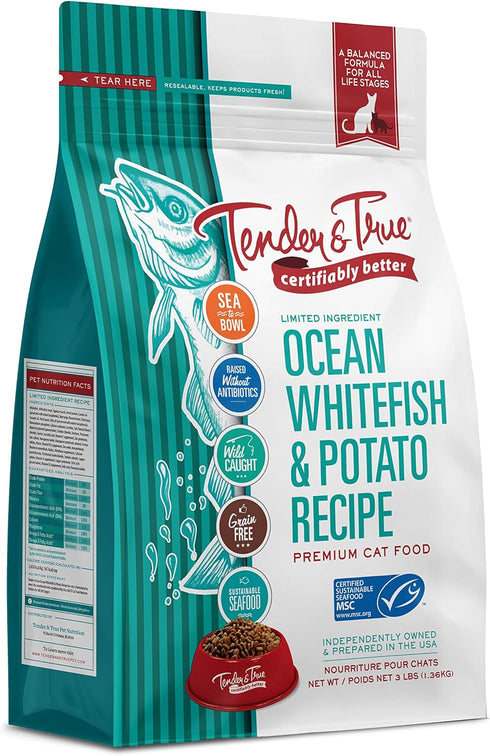 Tender & True Ocean Whitefish & Potato Recipe Cat Food, 3 lb
