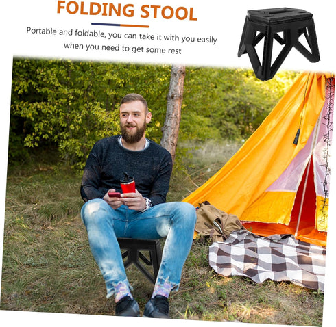 Packable Happyyami Collapsible Camping Stool Portable Folding Chair Entryway Bench Step Stool for Boys and Girls