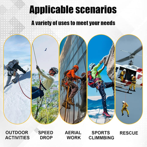 Self-Locking Rope Grab Ascender, Alloy Steel for Heavy Industry, Roofing, Construction, and Fall Protection