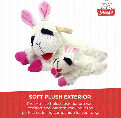 Multipet Easter Bunny Ears Lamb Chop Dog Toy - 11"