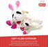 Multipet Easter Bunny Ears Lamb Chop Dog Toy - 11"