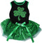 Petitebella Green Sequins Clover Puppy Dog Dress, Small, Black/Green Sequins