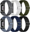 Maledan Compatible with Fitbit Charge 5/6 Bands, Soft Adjustable Elastic Nylon Strap Replacement Band, 6 Pack