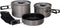 Texsport Black Ice The Scouter 5 pc Hard Anodized Camping Cookware Set with Storage Bag