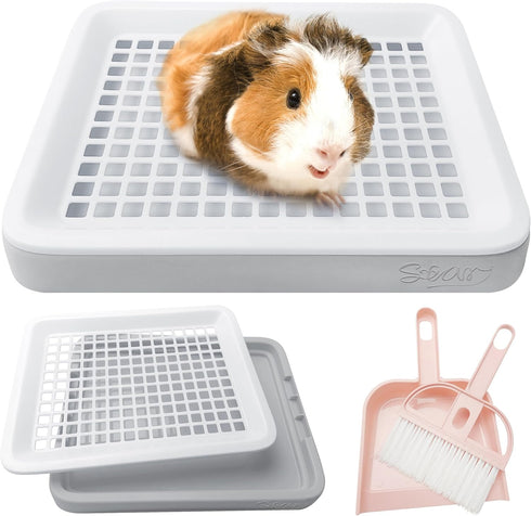 Moan&Miao Chinchilla, Generic Guinea Pig Toilet, Small Animal Potty Trainer Corner, Square Rat Litter Bedding Box
