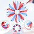 Weewooday 3 Pieces Girl Dog Costume, Patriotic 4th of July Tutu Skirt and Bowtie Headband for Small Dog Decorations