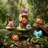 JolliLudo 13 Pcs Hide and Seek Dog Toys Activity Puppy Chew Squeaky Animal Plush Woodland Toys with Crinkle Treehouse