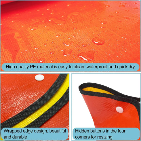 39.5" Camp Shower Tent Bottom Mat, Non Slip Changing Tent Bottom Pad, Removable Outdoor Shower Tent Floor Mat, Portable
