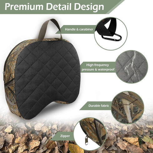 11.4 15.7 2.8in URMONA Portable Hunting Seat Cushion, x x Thickening Lightweight Outdoor Cushion, Waterproof Sponge