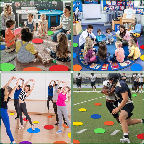 Poly Spot Markers 9 inch Non-Slip Rubber Agility Markers for Football, Soccer, Basketball Training