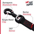Tuff Pupper Heavy Duty Waterproof Action Leash - 6 Foot with Aluminum Quick Release, Locking Carabiner Clip