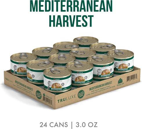 Weruva TruLuxe Cat Food, Mediterranean Harvest with Tuna, Whole Meat & Veggies in Gravy, 3oz (Pack of 24)
