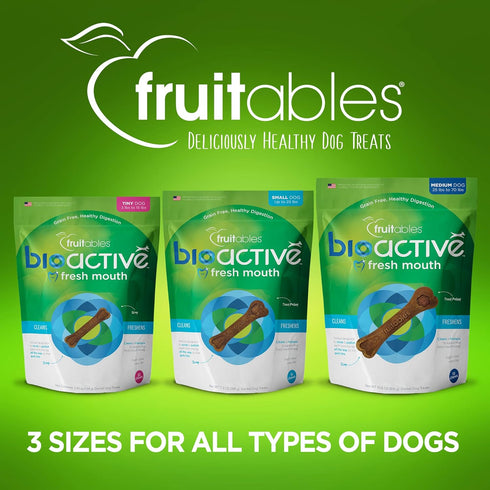 Fruitables Bioactive Fresh Mouth Dental Chews – Mini Size Dog Treats – 7.3 Ounces