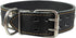 Thick Genuine Leather Studded Dog Collar 2" Wide Black for 19"-22" Neck, Fits Retriever, Doberman, Rottweiler, Pit Bull