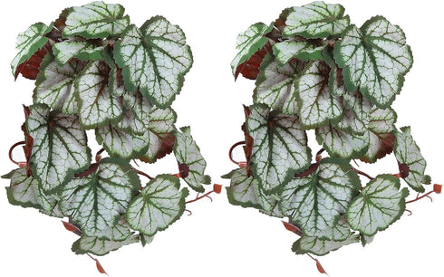 2Pcs Artificial Reptile Plant, Plastic Simulation Vine Aquarium Fish Leaves Decoration with Suction Cup