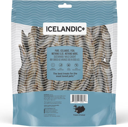 Icelandic+ Whole Fish Herring Dog Treats, 9oz Bag, Pure Wild-Caught & Air-Dried, Single Ingredient Snack