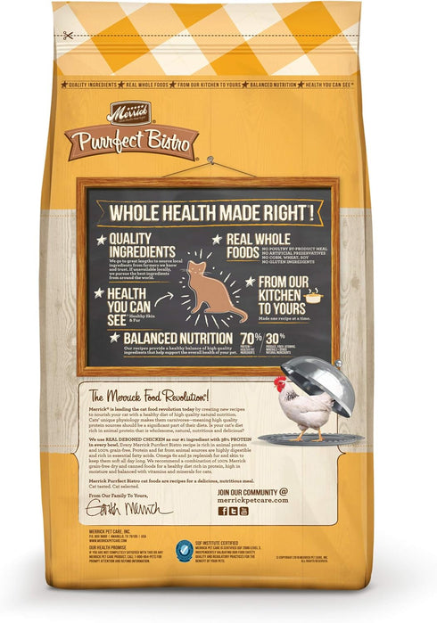 Merrick Purrfect Bistro Grain Free Dry Cat Food, Real Chicken and Sweet Potato Recipe, 12 lb. Bag