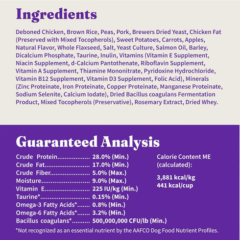 Halo Holistic Dog Food, Complete Digestive Health, Cage-Free Chicken and Brown Rice Recipe, 3.5-lb Bag