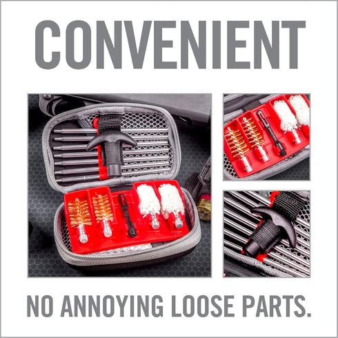 Real Avid Shotgun Cleaning Kit, 12 Gauge and 20 Gauge, Portable Pouch with Gun Cleaning Supplies