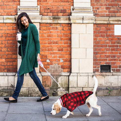 Plaid Dog Sweaters Hoodies for Dogs Cats, Warm Soft Sweatshirts for Christmas and Everyday Wear (X-Large)