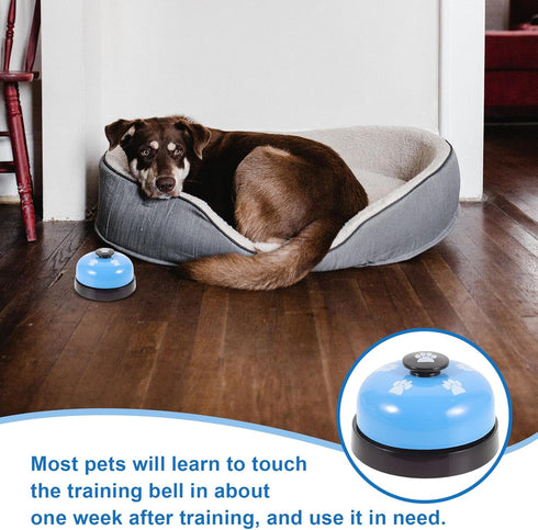 Kisangel Pet Training Press Bell for Dogs and Cats Blue Plastic Interactive Call Bell for Puppy Potty Training and Dog