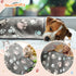 4 Pcs Paw Print Fleece Pet Blanket for Small Medium Dogs Cats, Warm Soft Sleep Mat Guinea Pig Cage Liners Blanket (Dark