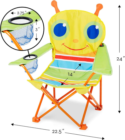 Packaging) Melissa & Doug Sunny Patch Giddy Buggy Folding Lawn & Camping Chair (Frustration-Free