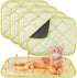 4 Pack Self Heating Cat Pad, Self Warming Dog Mat, Extra Warm Thermal Pet Pad, Washable (Beige, 16 x 20 Inch)