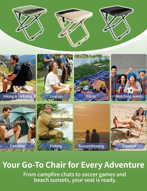 4 270Lbs 3s Setup. 5000 COMELY Camping Stool Portable Chair: All-Terrain Folding Carrying Pocket Stool, Anti-Sink Feet