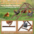 Vorhomness 2 1012 Pine Wood Chicken Perch with Swings & Ladder, Multi-Level Chicken Roosting Bars for Backyard Coop