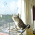 Cat Bed Window, Cat Window Hammock Perch, Safety Cat Shelves for Large Cats, Space Saving Mounted Cat Seat (Beige)
