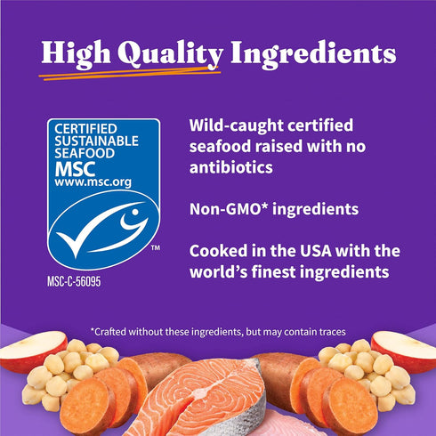 Halo Purely for Pets Holistic Dog Food, Complete Digestive Health Wild-Caught Salmon and Whitefish, 3.5 lb Bag