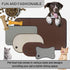 Sinland Microfiber Extra-Large Pet Food Mat - Dog Feeding Mat with Anti-Skid Backing (21Inch x 32Inch, Grey)