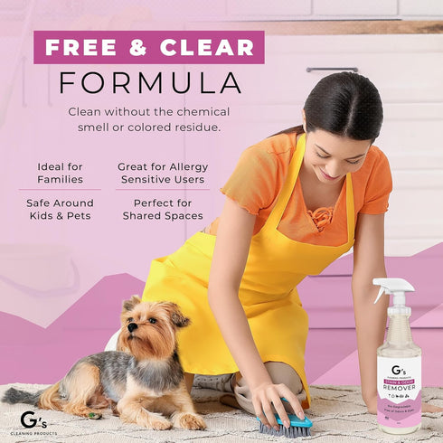 G's Cleaning Products 32 oz G's Cleaning Biodegradable Stain & Odor Remover Spray Pet Urine Enzyme Cleaner Pet Odor