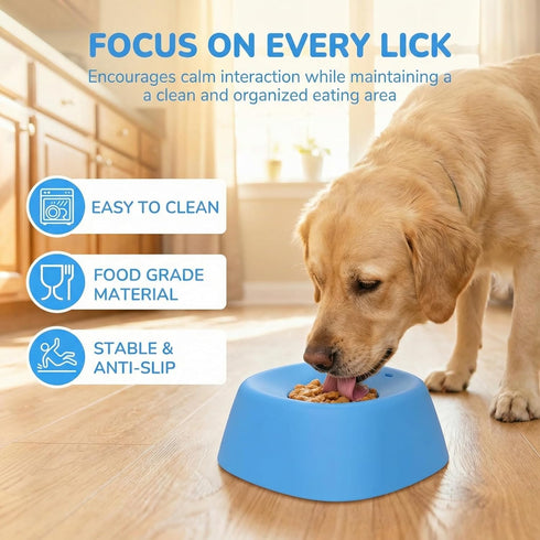 (2pcs) Slow Feeder Dog Bowls for Liquid Treat, Interactive Lick Bowl Anti-Slip Slow Feeder for Wet Food, Anti-Slip Bone