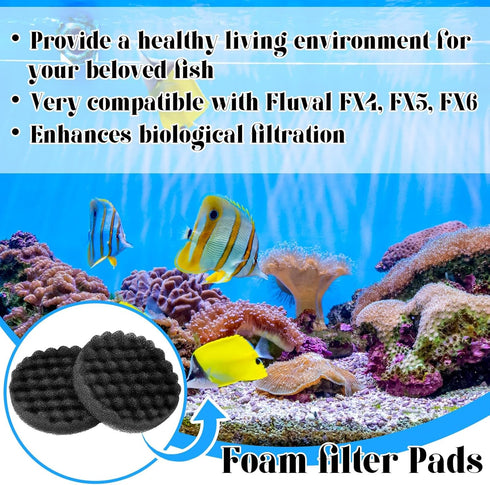 20 Packs Fx4/ Fx5/ Fx6 Fx4 Uiifan Aquarium Filter Pads Bulk Compatible with Fluval Canister Filter Media Replacement