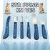 6-Piece Set Professional Dog Grooming Stripping Knife Kit Pet Grooming Tool with Stainless Steel Blades & Wooden