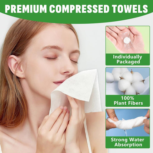 NUITPY 1000 PCS Compressed Towel, Mini Compressed Towel Tablets, Disposable Compressed Face Towels, Camping Towel