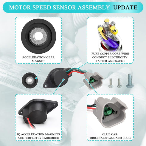 Golf Cart IQ Speed Sensor Deluxe Set for Increased Stability & Speed for 48V Electric Golf Cart
